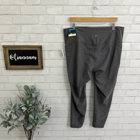 OLD NAVY Gray High-Rise 7/8 Ankle Powersoft Leggings - Picture 5 of 8